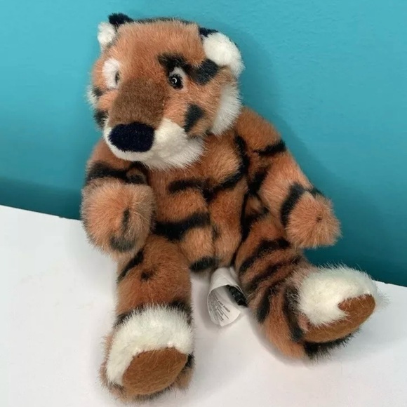 Russ Tiger Cub Tickles Plush Vintage Big Cat Stuffed Animal 8” Rare - Picture 1 of 10